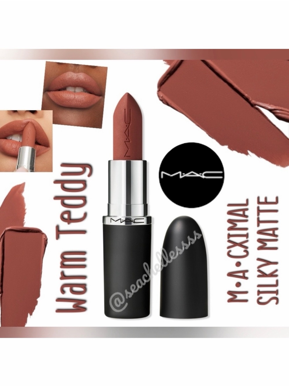 M•A•CXIMAL Silky Matte Lipstick Warm Teddy Warm Nude Brand New in Box Authent